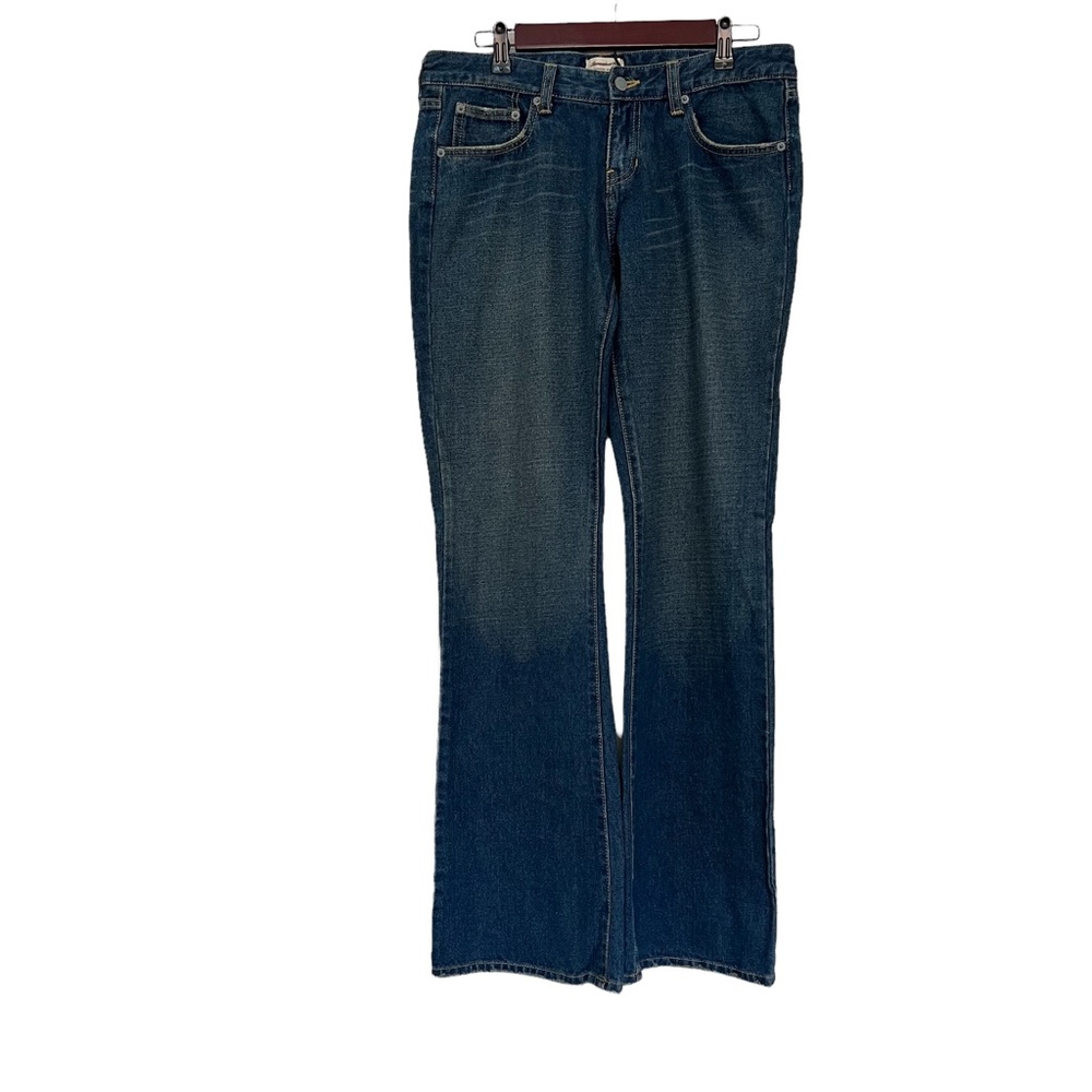 Abercrombie & Fitch Womens Vintage Jeans Size 8 Flare Dark Wash Whiskering